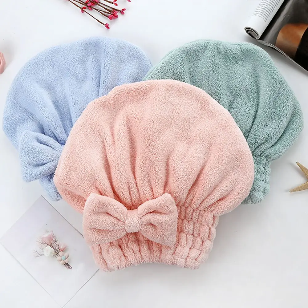 1 шт. шапочка для душа из кораллового флиса эластичная лента шапочка для ванной быстро сохнет шапка для волос обернутая полотенце шапочка для купания