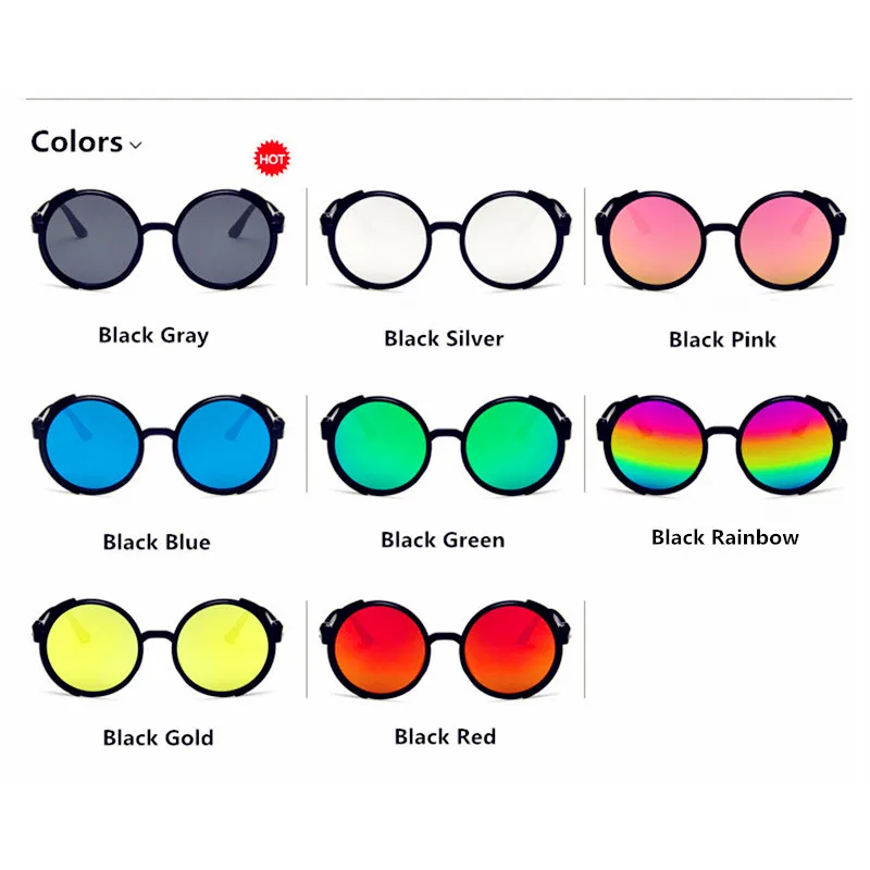 Занавес Lentes de Sol Mujer винтажные стимпанк Круглые Солнцезащитные очки Ins Модные