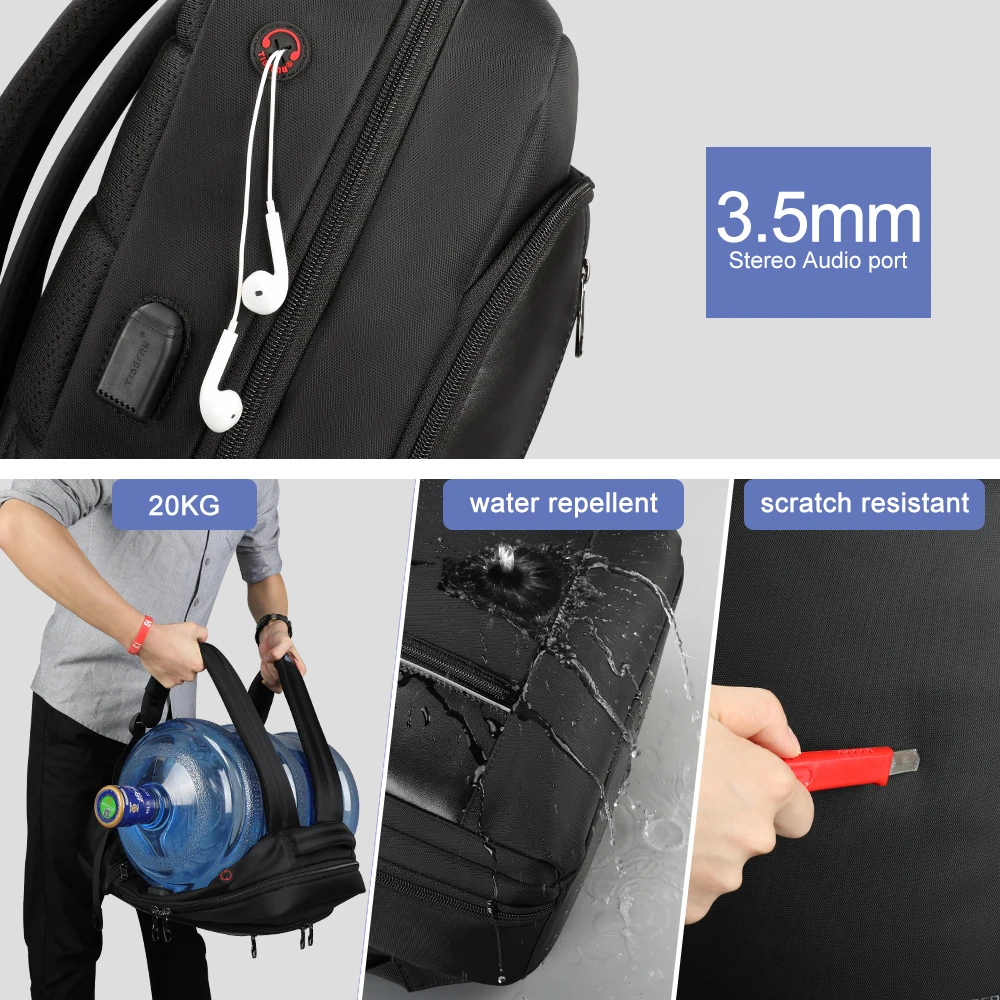  Tigernu charging urban 15.6 inch laptop backpack male RFID anti theft bag for school travel busines