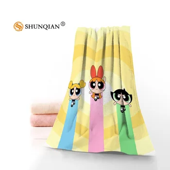

New Custom Powerpuff Girls Reboot Towel Printed Cotton Face/Bath Towels Microfiber Fabric For Kids Men Women Shower Towels