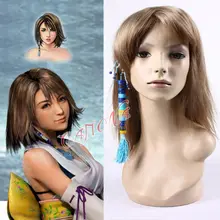 Cafiona клип серьги Final Fantasy маскарадный костюм Yuna реквизит синие акриловые бусины 4 шт