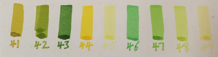 9 Green yellow 37 различных синий тон художественный дизайн промышленный дизайн костюм дизайн Эскиз маркер двойной наконечник художественные маркеры - Цвет: 9 Green yellow