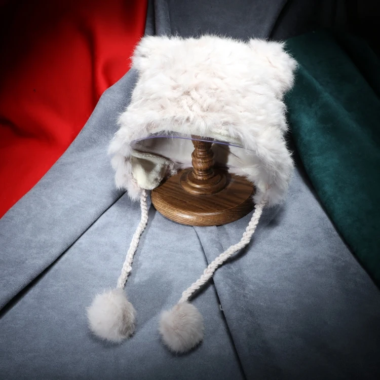 Цена Сладкая Лолита Kitty кошачьими ушками зимние меховые милый кот уха шляпа Косплэй шляпа Мяу