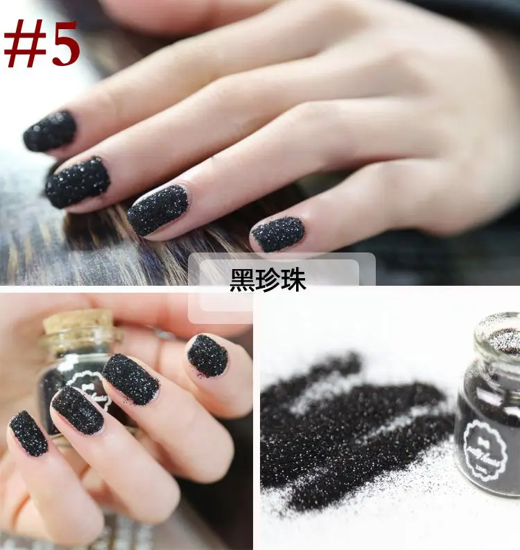 100 г черный Nail Art Блеск Порошок Пыли Для UV GEL Акриловая Пудра Украшения Советы|powder