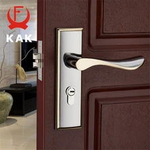 KAK Modern Mute Room Door Lock Handle Fashion Interior Door Knobs Single Bolt Door Lock Anti-theft Gate Lock Furniture Hardware aiboli golden zinc alloy sliding door lock euporean pattern hidde handle interior door lock lock anti theft room wood door lock