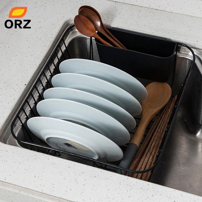 ORZ المطبخ تخزين منظم طبق تجفيف تجفيف رف معدني المطبخ بالوعة علبة حاوية ل لوحات عاء كوب أدوات المائدة الرف سلة ORZ المطبخ تخزين منظم طبق تجفيف تجفيف رف معدني المطبخ بالوعة علبة حاوية ل لوحات عاء كوب أدوات المائدة الرف سلة
