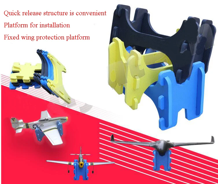 

Yuenhoang 1PC EVA Sponge Bracket Quick-release Platform Fixed Wing Protection Shelf for RC Model Aircraft