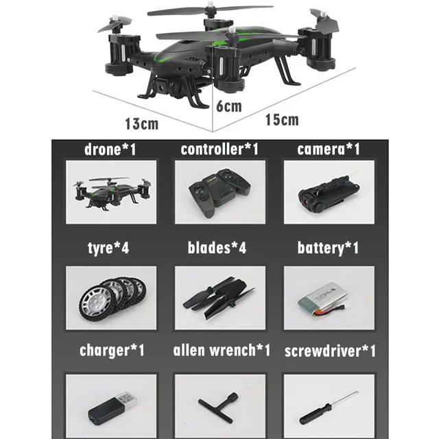 OTRC FY602 Air-Road Радиоуправляемый Дрон, автомобиль 2 в 1 летающий автомобиль 2,4G Квадрокоптер с дистанционным управлением Drone 6-осевой 4CH вертолет с HD Камера высокое Скорость 4WD - Цвет: WIFI CAMERA