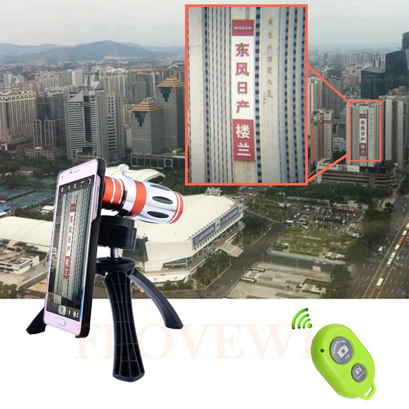 

2017 Newest Phone camera Lens Kit 12.5X Telephoto Telescope Zoom Lens For Samsung Galaxy S3 S4 S5 S6 S7 Case With Mobile Tripod