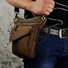 Men's Retro Messenger Leg Bag Genuine Leather Shoulder Bag Travel Motorcycle Riding Fanny Pack Waist Thigh Drop Bag ► Photo 3/6