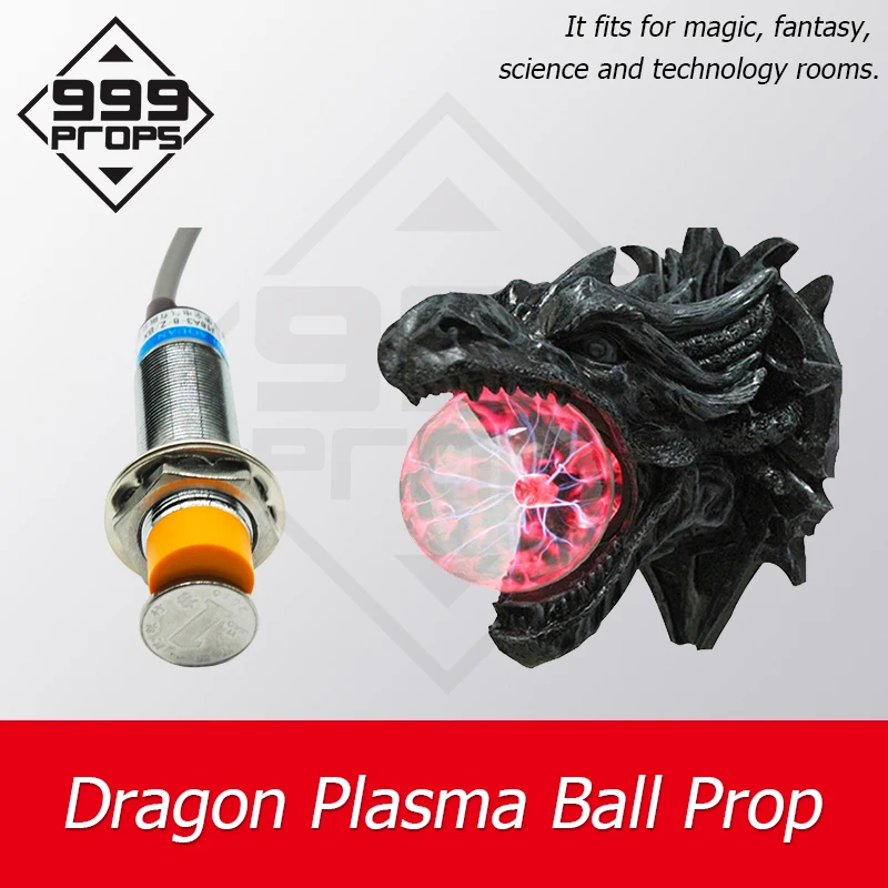 999PROPS Dragon Plasma Ball Prop escape room supplier touching ball for certain time to unlock several trigger methods supplier