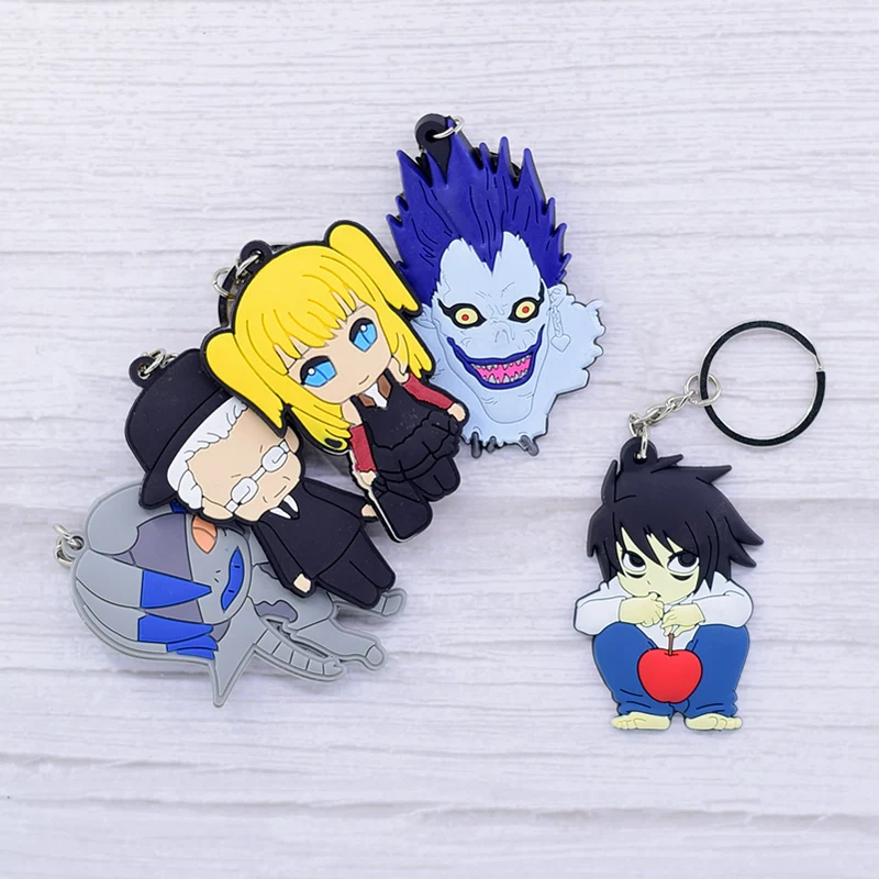 

Death Note Keychain 5 Styles Cartoon Keyring Cute Soft Silicone Anime Accessories CL0RJ