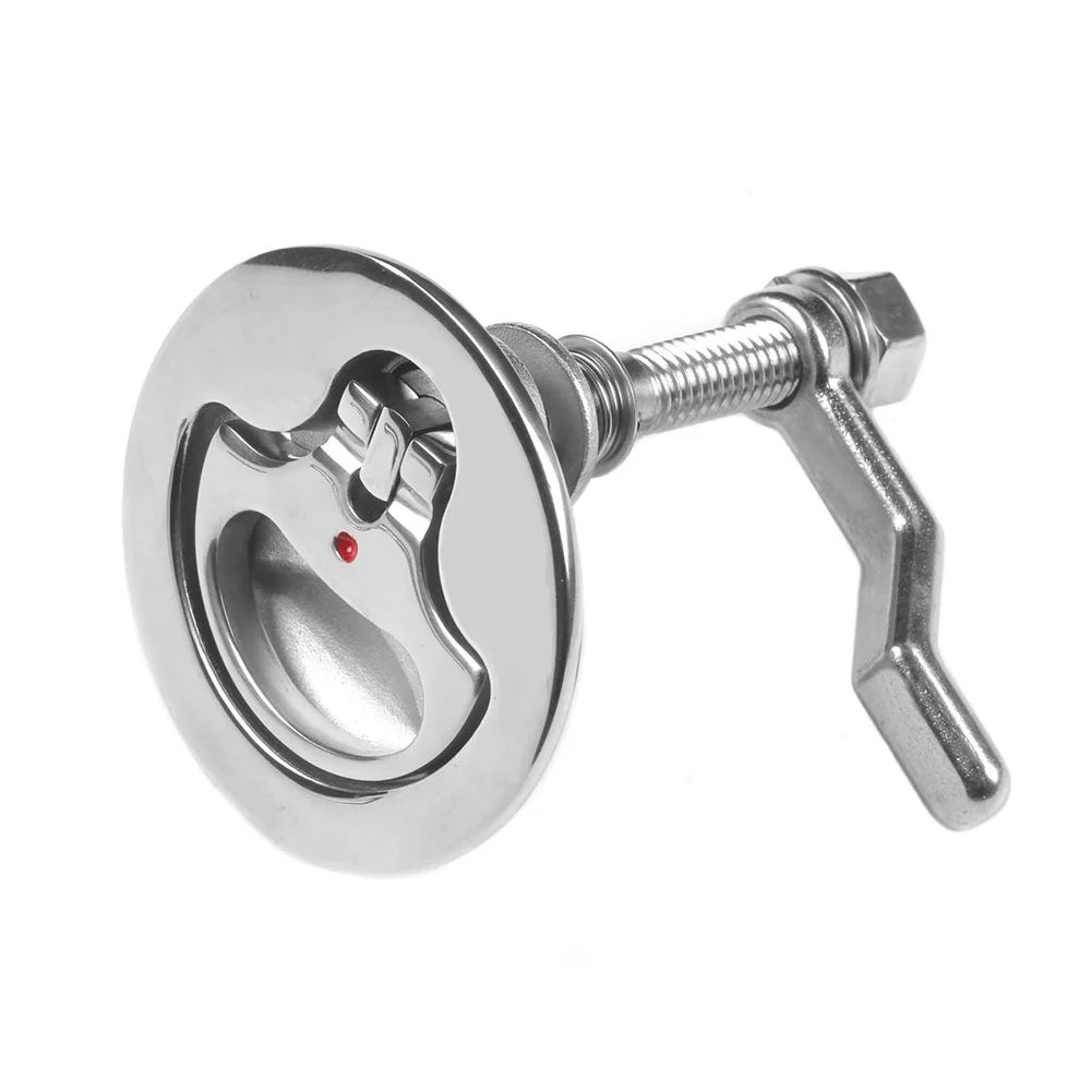 

Plate Boat Professional Hatch Accessories Hardware Stainless Steel Deck Latch Pull Locks Flush Back Cam Lift Handle