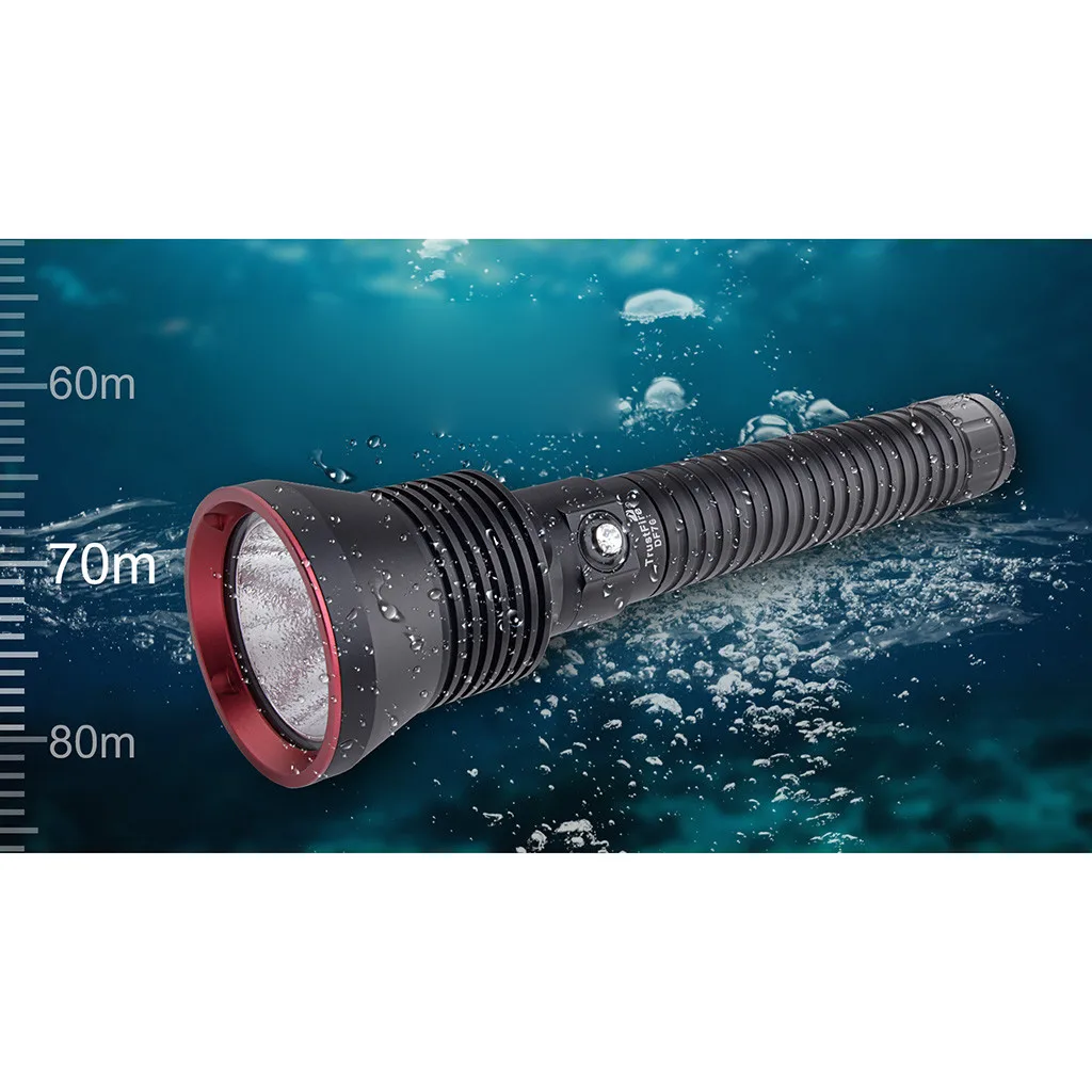 Профессиональный Дайвинг фонарик подводный свет карманный Электрический фонарик, светодиодный фонарик Открытый Кемпинг мощный