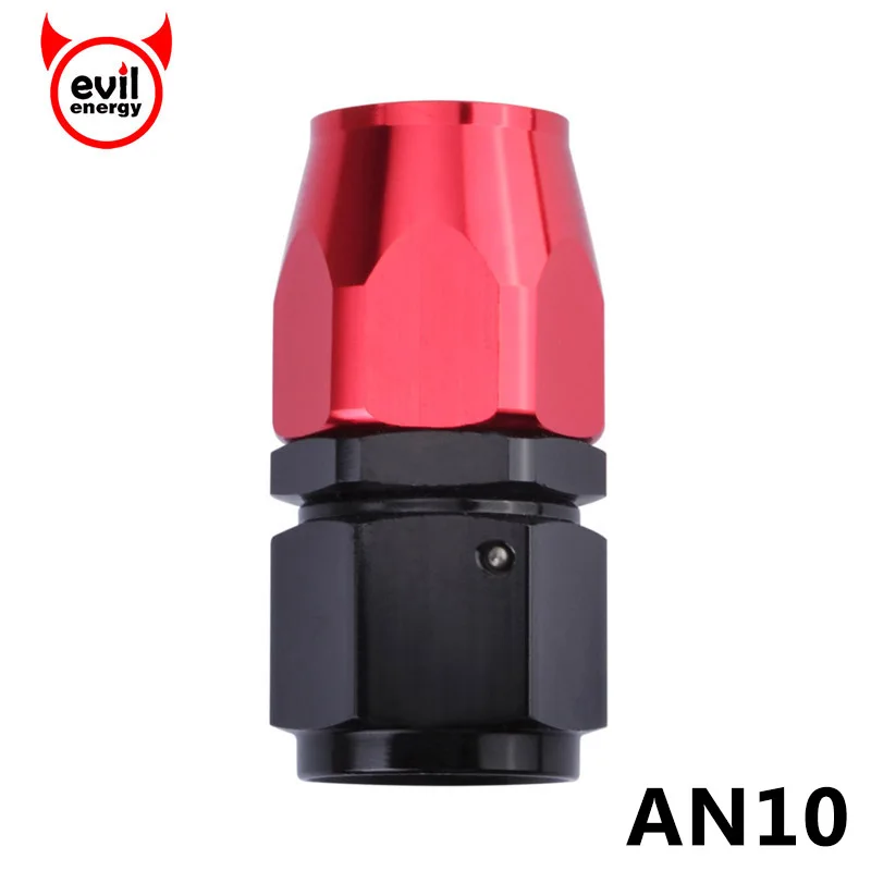 

evil energy AN10 Hose End Anoized Aluminum Straight Swivel Oil Fuel Fitting Adapter Auto Connections Fuel Oil Cooler Adapter Kit