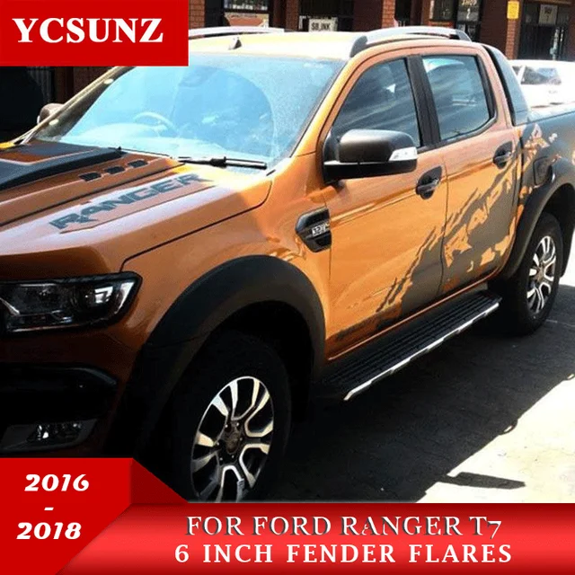 2016,2018 Parafanghi Per Ford Ranger 2017 T7 Accessori Parafango Nero Parafanghi Per Ford Ranger