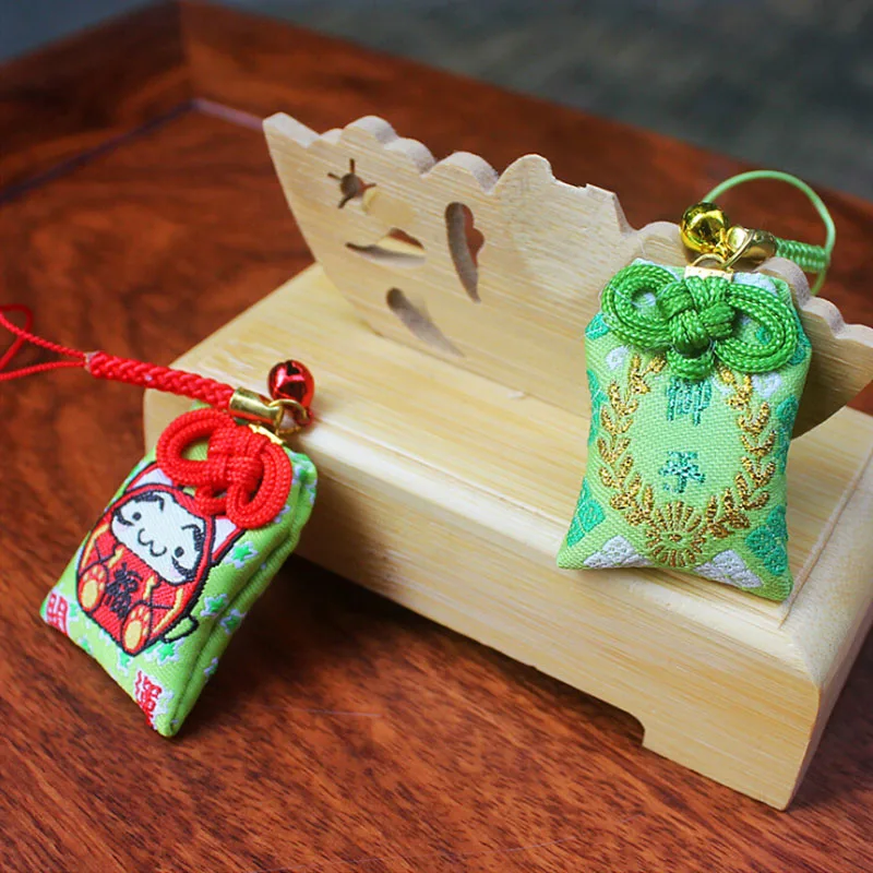 1 шт. традиционный брелок для ключей Omamori с надписью удача|Подарочные сумки и