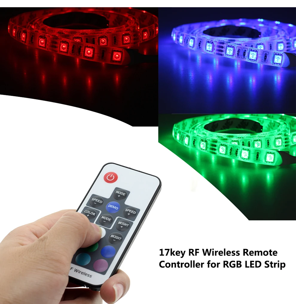 5V USB светодиодный RGB RF пульт дистанционного управления 17Key/мини 3Key набор черный/белый кабель для USB led полосы