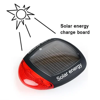 

Powerful 2* LED Bike Tail Light Solar Power Bicycle Lights Cycling Head Front Lamp Safety Warning Lamps With 360 Mount Clamp