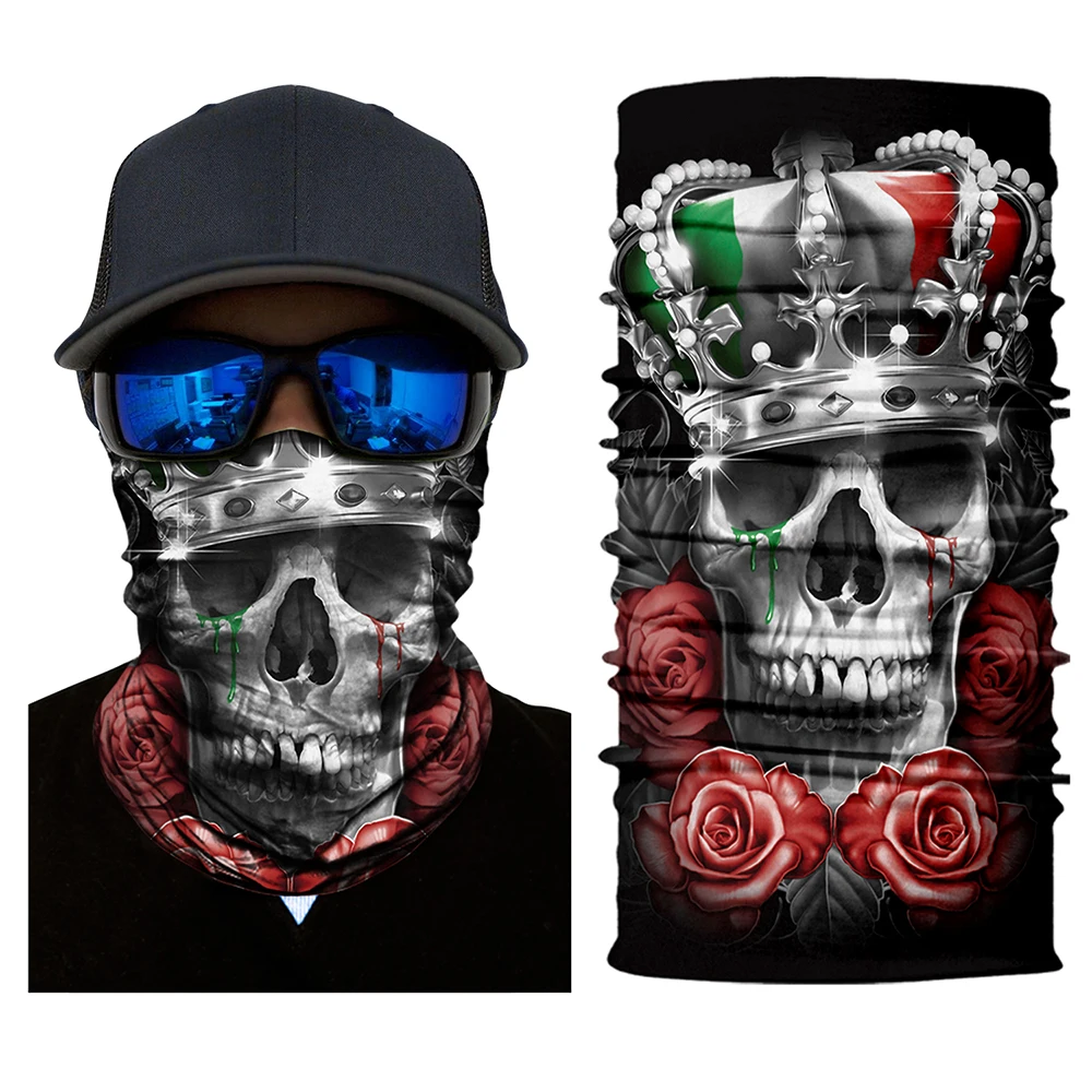 Забавный 3D шарф Волшебные шарфы наружный мотор Балаклава Спортивная защитная маска для лица мотоциклетный шарф череп бандана повязка на голову маска