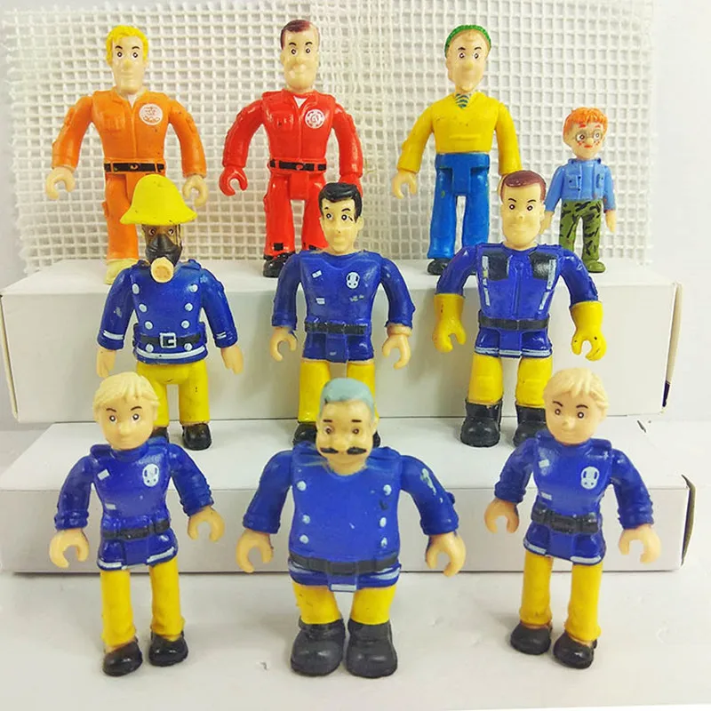 online 10 pçs saco Britânico Dos Desenhos Animados Anime Bombeiros Sam Steele Elvis Centavo Norman Thomas Figuras de Ação Estatueta Decoração crianças brinquedos de presente