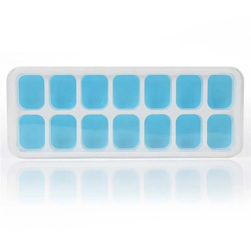 

Ice Cube Silicone Mould With Cover Refrigerated Trays Durable For Jelly Pudding Home DIY 899