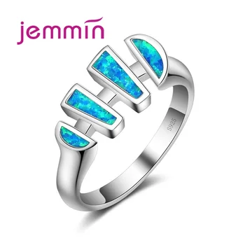 

Fashion Irregular Light Blue Opal Rings for Women 925 Sterling Silver Jewelry Party Cocktail Ring for Wedding Gift