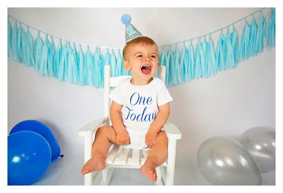 first birthday hat blue 1st birthday baby birthday silver glitter
