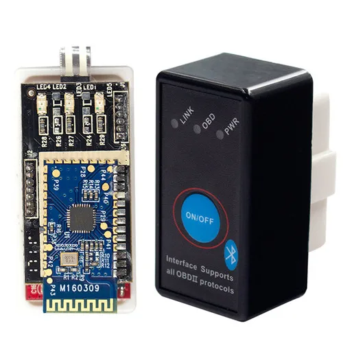 Автоматический диагностический инструмент Супер Мини ELM327 V1.5 с переключателем питания красный PIC18F25K80 чип ELM 327 OBD2 Bluetooth сканер код ридер - Цвет: Red 25K80 Chip