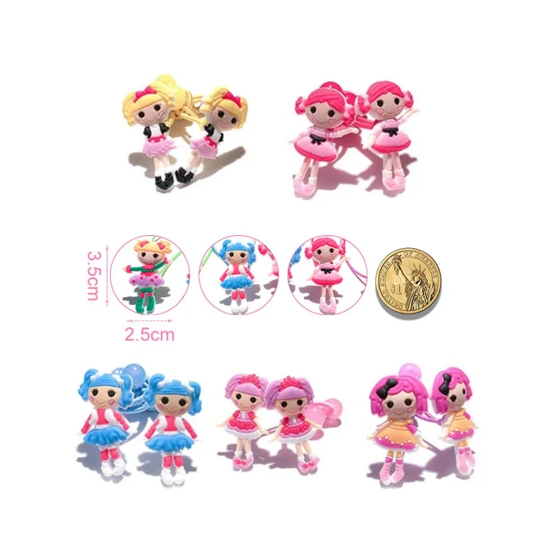 

4Pairs/lot Cartoon Scrunchy Hairbands for Girls Cute Headwear Hair Accessories Hair Bands Kids Party Gift