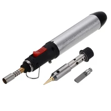 Portable Gas Soldering Iron Set Butane Cordless Welding Pen Torch Tool Kit for Welding Electronics Maintenance