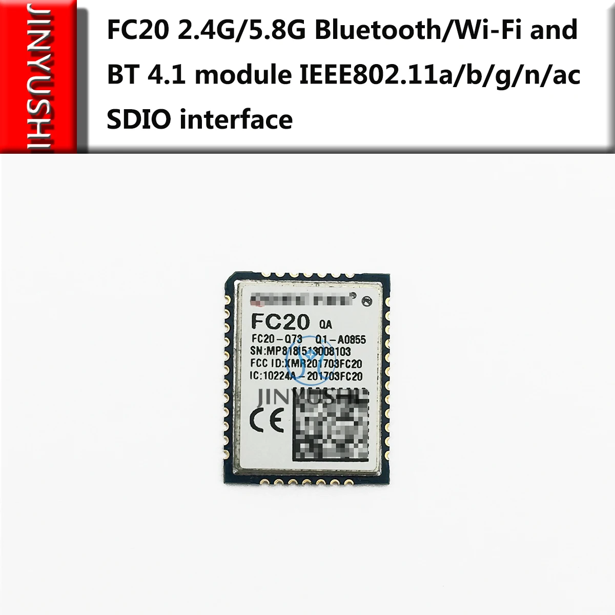 2 шт. JINYUSHI для Quecte FC20 4G/5 8G Bluetooth/Wi-Fi и BT 4 1 модуль IEEE802.11a/b/g/n/ac интерфейс SDIO Новинка &amp