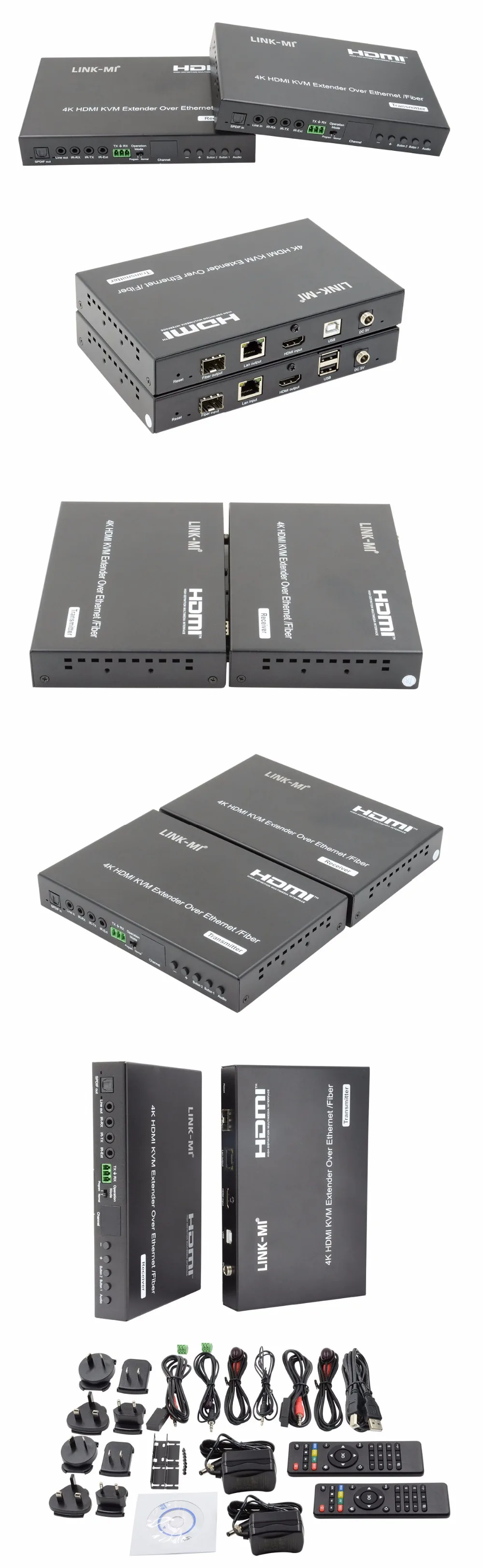 -8LINK-MI LM-EX57 HDMI+USB KVM Extender over IP  Fiber