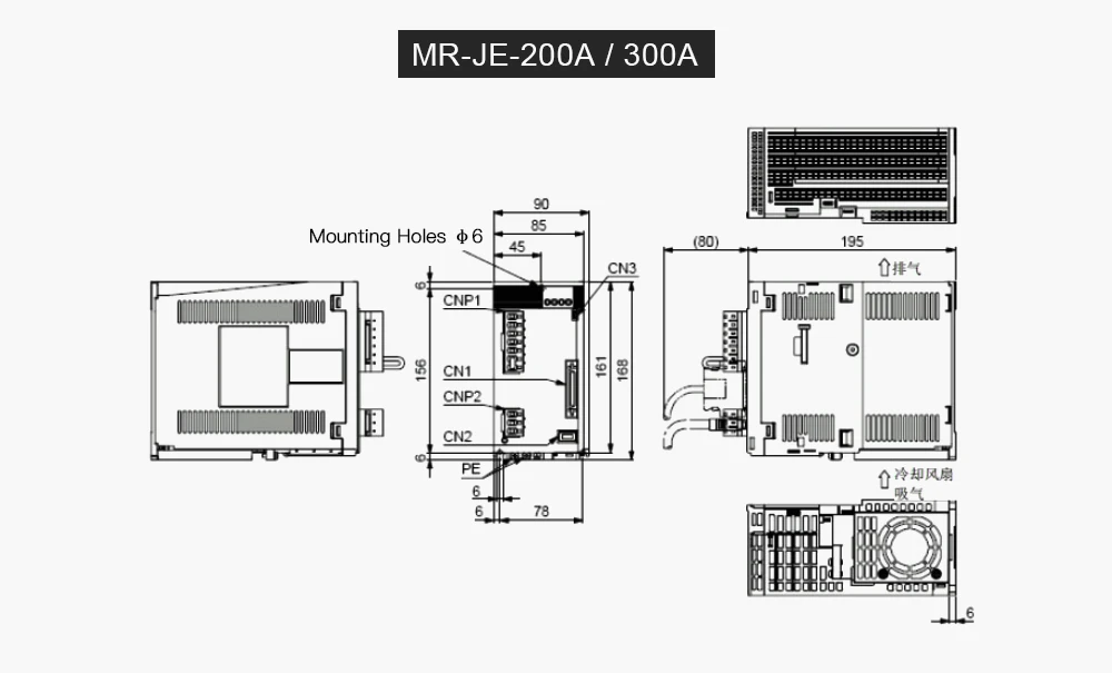 Mitsubishi AC Серводвигатель+ усилитель драйвера MR-JE-10A 20A 40A 70A 100A 200A 300A мотор HG-KN/SN серия