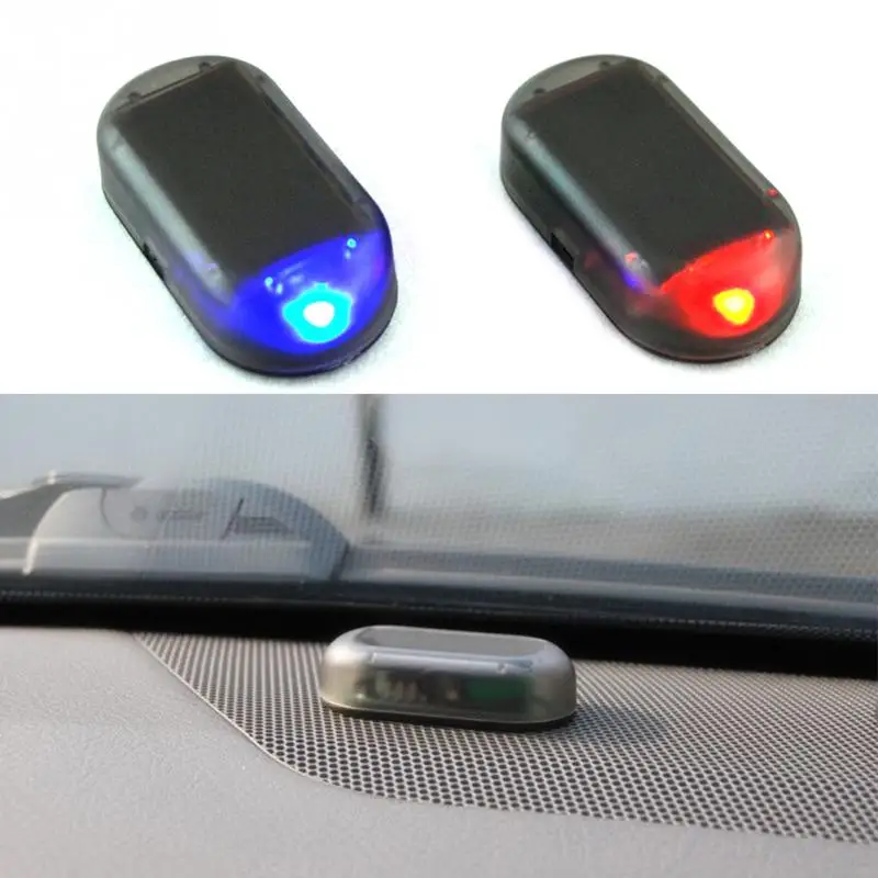 

High Quality Car Alarm Security System Warning Theft Flash Blinking Red Solar Simulation Anti-theft Warning Light