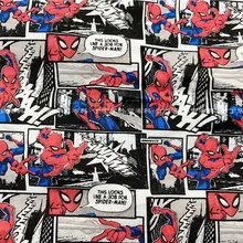 50*170 см, Трикотажная хлопковая ткань для шитья с героями мультфильма «мстители», «Паук», Лоскутная Одежда для маленьких мальчиков, рубашка, юбка