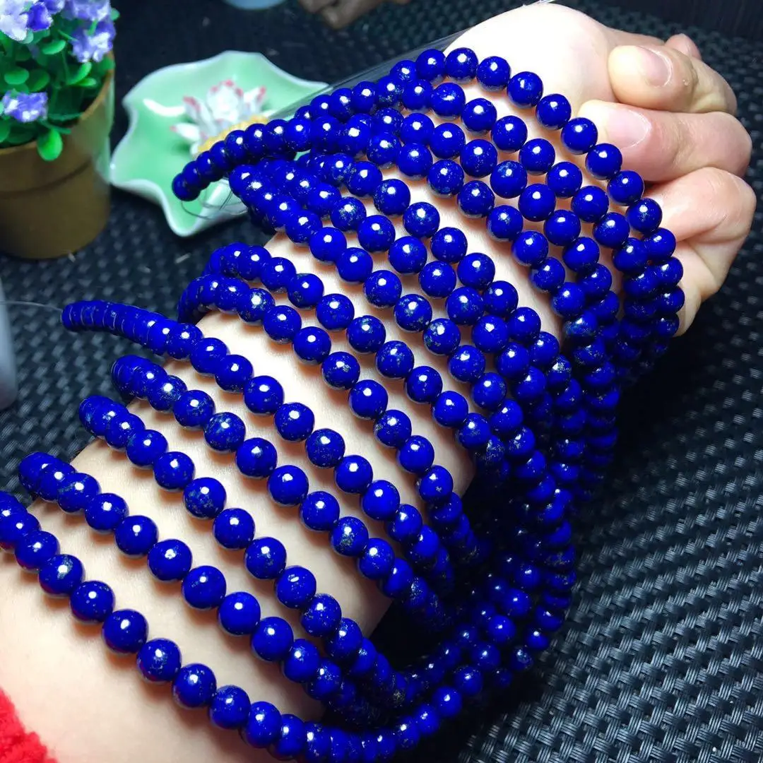 

Drop Shipping Genuine Natural Lapis Lazuli Gemstone Bracelet 8mm For Woman Female Crystal Stretch Gift Bracelets AAAA