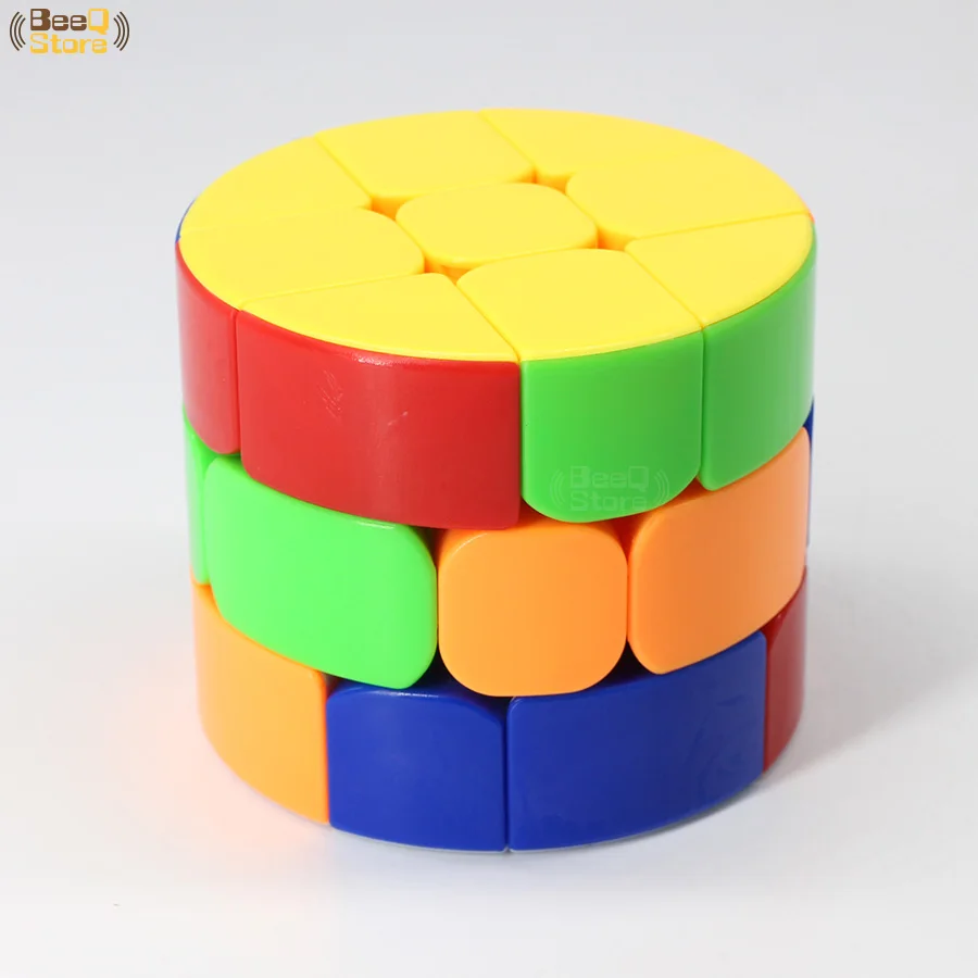 3x3x3 цилиндрический магический куб, без наклеек, твист, головоломка, куб 3x3, странная форма, куб, магические Развивающие игрушки для детей