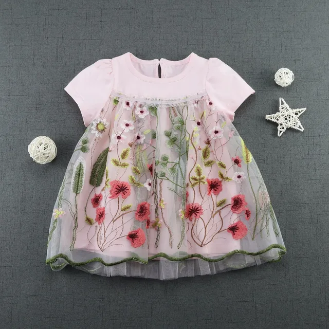 2017 Summer Baby Girl Lace Dress Embroidered Dress New Brand Design