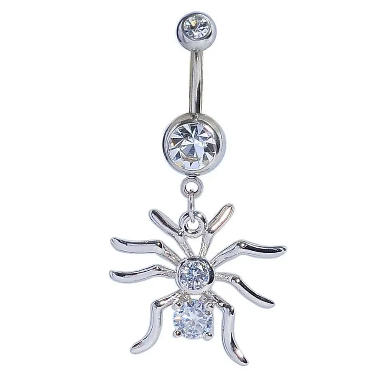 23311 New Charm Dangle Rhinestone Heart Style Body...