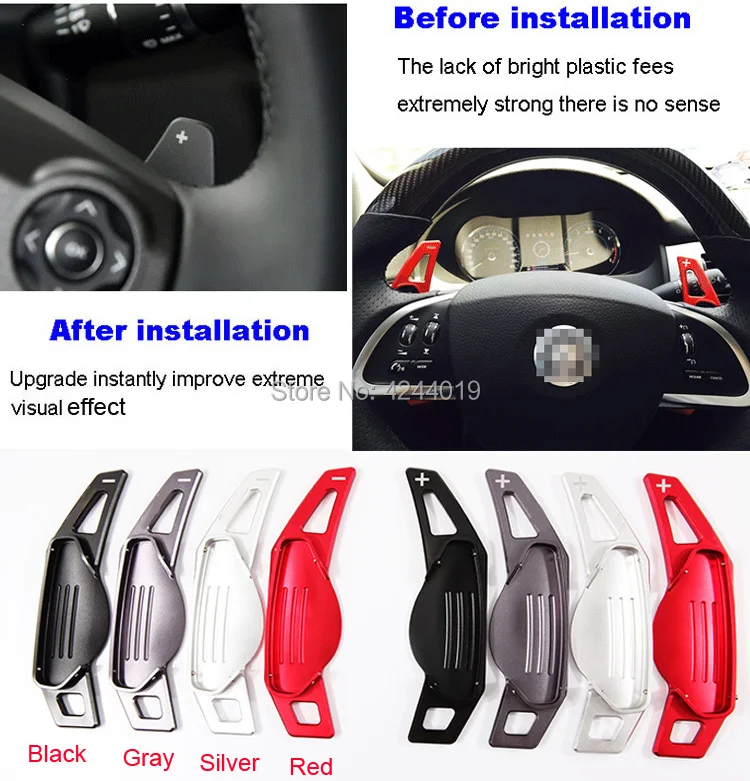 

2PCS Steering Wheel Kit DSG Shift Paddle Sporting Shifters Replacement Extension Aluminum Fit For Land Rover Jaguar