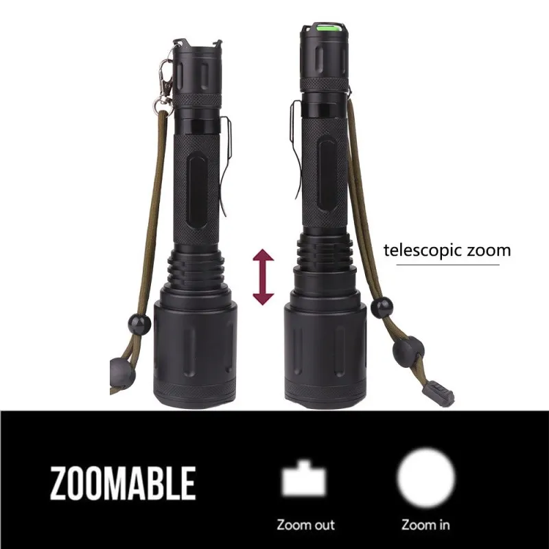 Zoomable Xlamp XHP70.2 светодиодный фонарь XHP50 тактический с зумом перезаряжаемый мощная