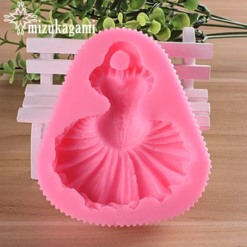 

UV Resin Jewelry Liquid Silicone Mold Wedding Dress Shape Mold Resin Molds For DIY Cake Chocolates Jewelry Finding Accessories