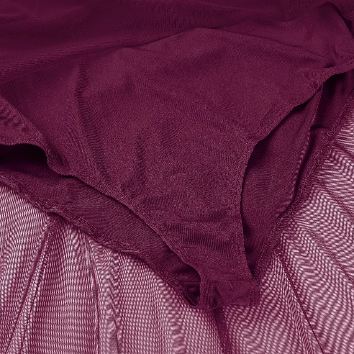 TiaoBug Для женщин без рукавов из сетчатой ткани юбка-пачка трико платье балетки танцевальный сценический костюм боди для спортзала