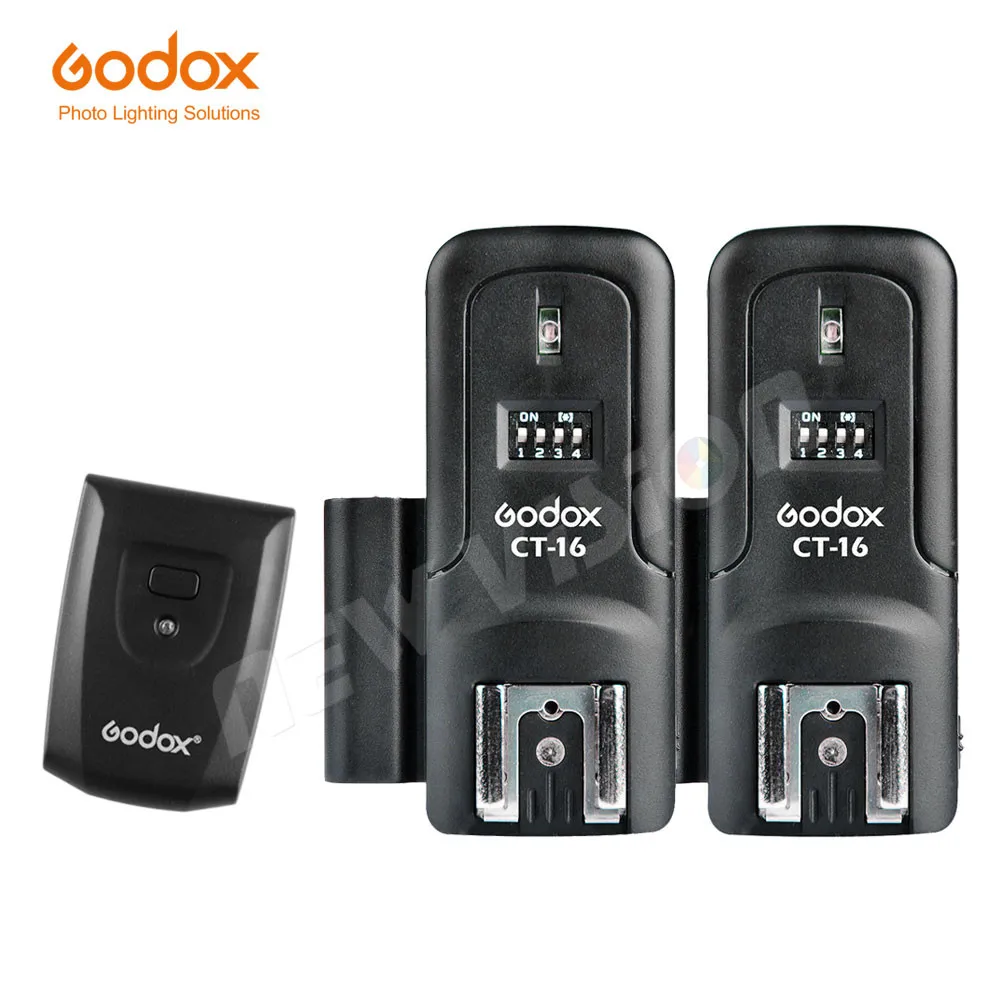 

Godox CT-16 16 Channels Wireless Radio Flash Trigger Transmitter + 2x Receiver Set for Canon Nikon Pentax Studio Flash