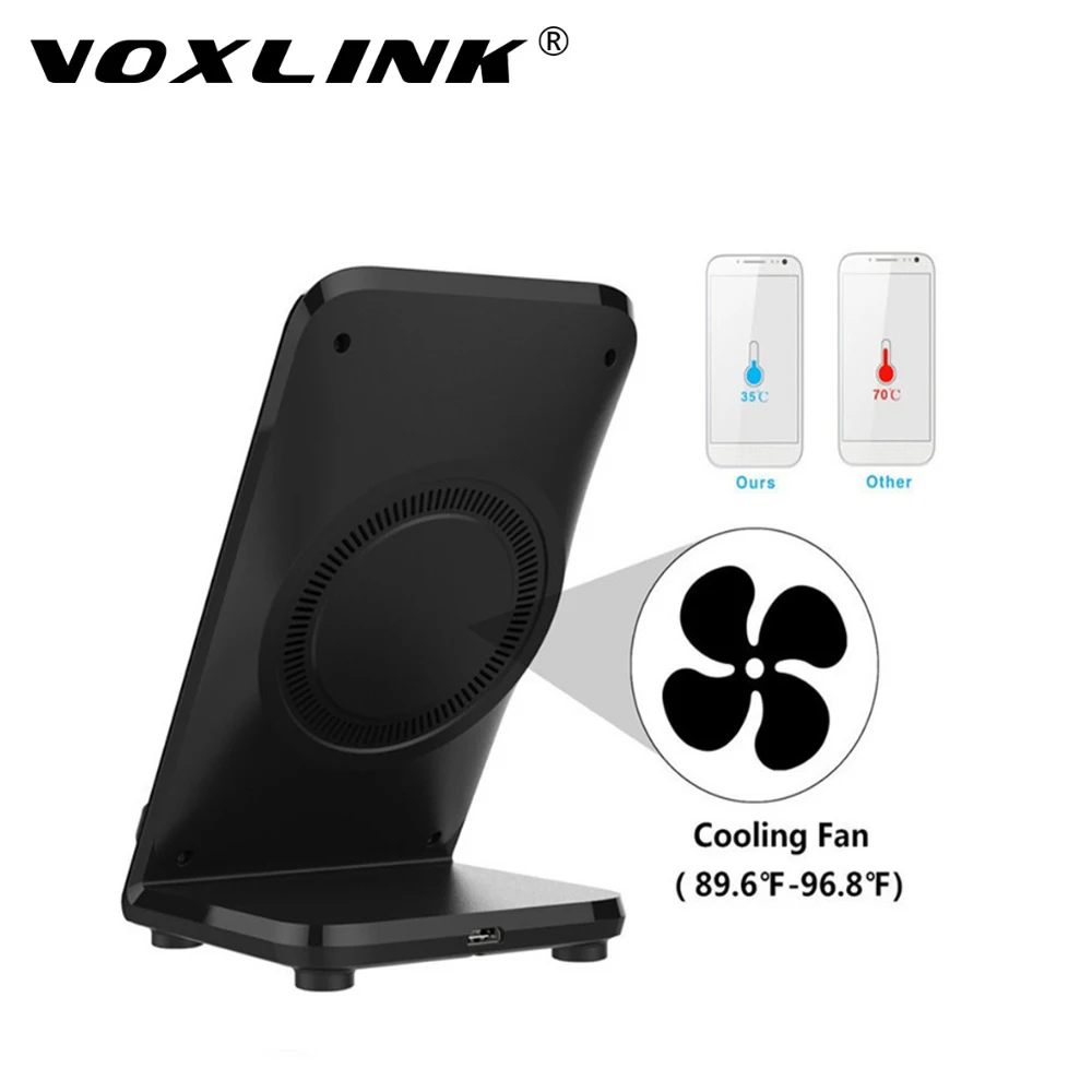VOXLINK Wireless Charging Stand Holder Pad Wireless Fast Charger 10W QI