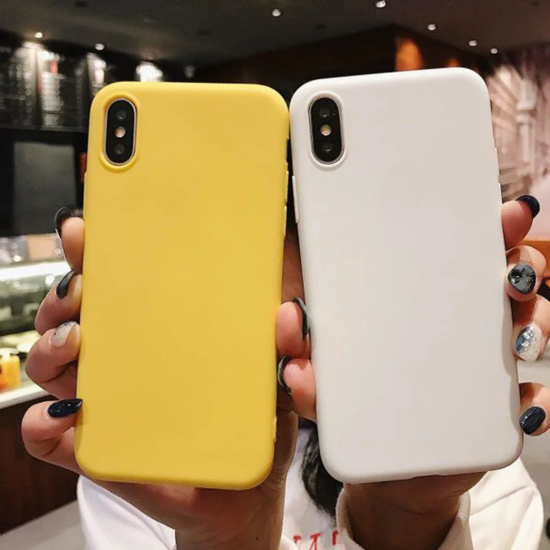 

HYSOWENDLY Simple Soft Silicone Phone Case For Xiaomi 5X 6X 8 9 SE 8Pro Candy Colors Mix 2 s Play Cover for Redmi Note 5 6 7 Pro