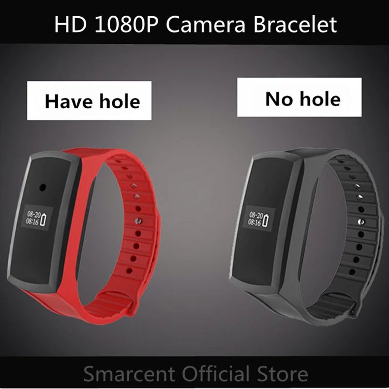 HD 1080P Mini Camera Smart Band Camcorder Pedometer Smart Wristband Secret Camcorder Voice Video Recording Bracelet Watch cam