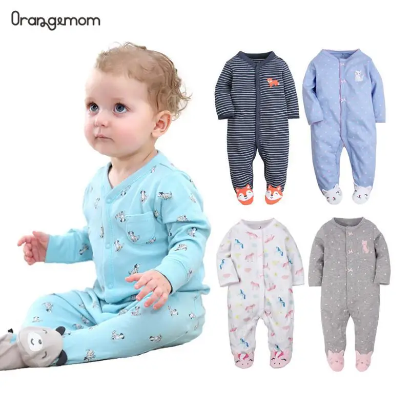 Orangemom/2021 модные детские пижамы Одежда для маленьких девочек унисекс мальчиков