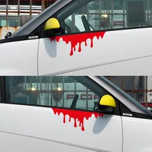 

1 Pair New Arrival Blood Funny Stickers Decal Car-Styling For vw bmw SEAT ford bmw Honda TOYOTA opel Renault car accessories